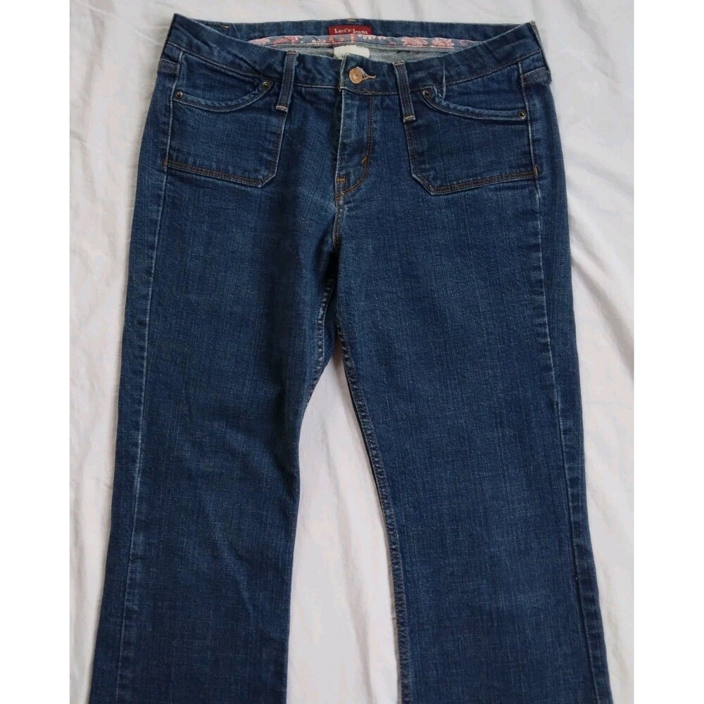 Levi's Jean 545 Low Boot Cut Casual Western Y2K Flap Pockets Women's Size 12 M - Picture 2 of 9